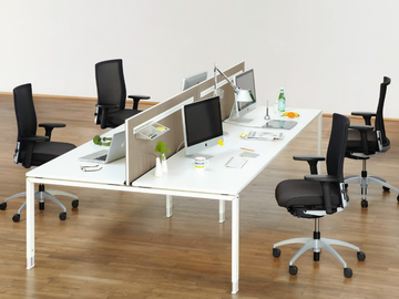 DO IT.4 - Multiple workstation desk with desk screens by König Neurath - view 2